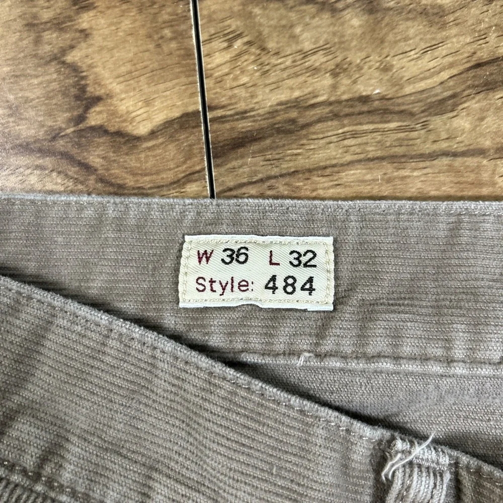 J.Crew Pants Men's 36x32 (36x31) Brown 484 Stretch Corduroy Classic Casual